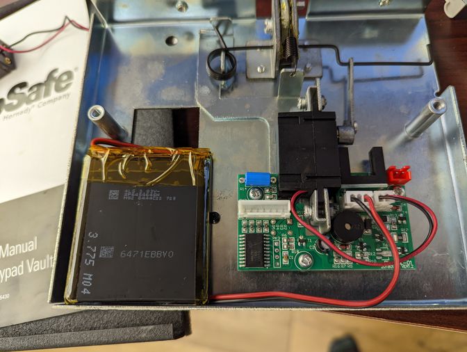 The new battery fits nicely here where the old ones went. Image: The new battery.