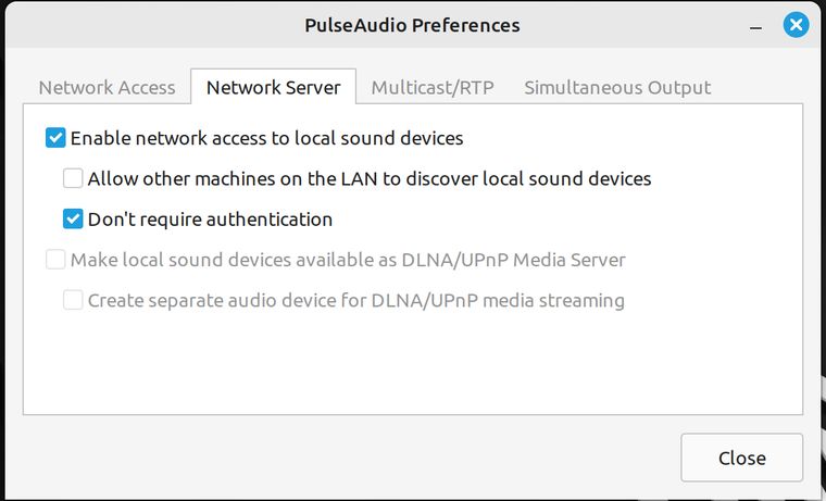 PulseAudio Preferences